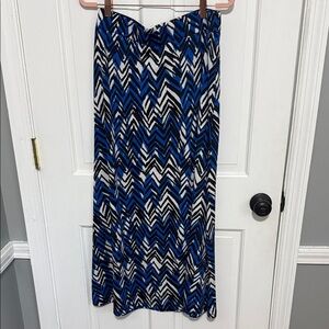 Christopher & Banks Vibrant Chevron Maxi Skirt